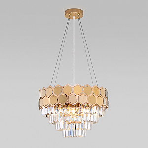 Подвесная люстра Ariana 10124/5 золото/прозрачный хрусталь Strotskis Smart (10113/5)