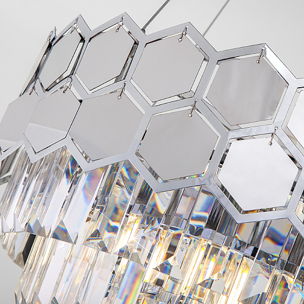 Подвесная люстра Ariana 10124/5 хром/прозрачный хрусталь Strotskis Smart (10113/5)