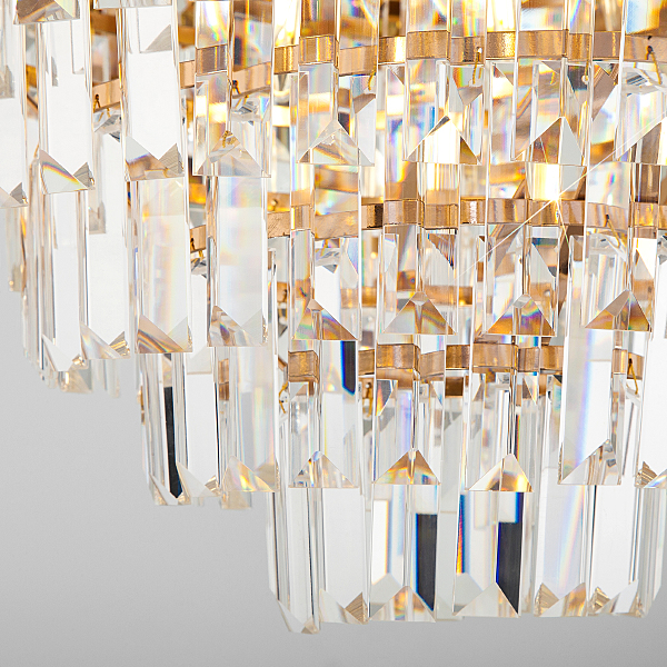 Подвесная люстра Ariana 10124/8 золото/прозрачный хрусталь Strotskis Smart (10113/8)