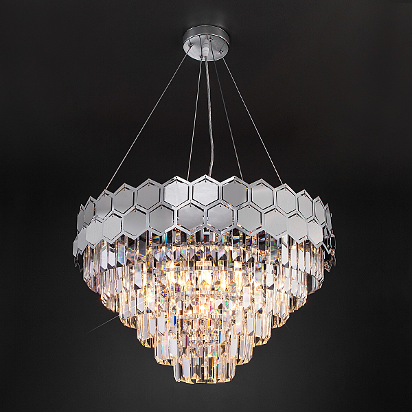 Подвесная люстра Ariana 10124/8 хром/прозрачный хрусталь Strotskis Smart (10113/8)