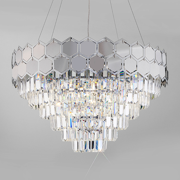 Подвесная люстра Ariana 10124/8 хром/прозрачный хрусталь Strotskis Smart (10113/8)