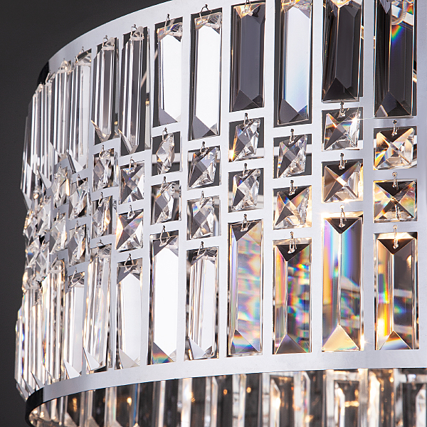 Подвесная люстра Lory 10125/8 хром/прозрачный хрусталь Strotskis Smart (10116/8)