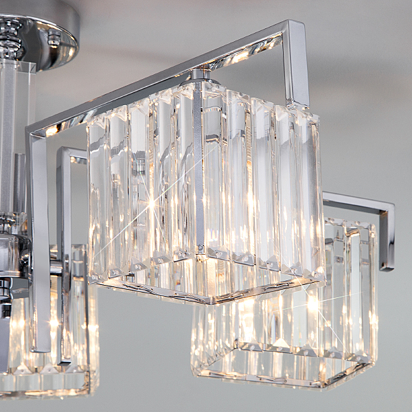 Потолочная люстра April 10126/5 хром/прозрачный хрусталь Strotskis Smart (10117/5)