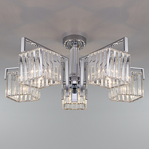 Потолочная люстра April 10126/5 хром/прозрачный хрусталь Strotskis Smart (10117/5)
