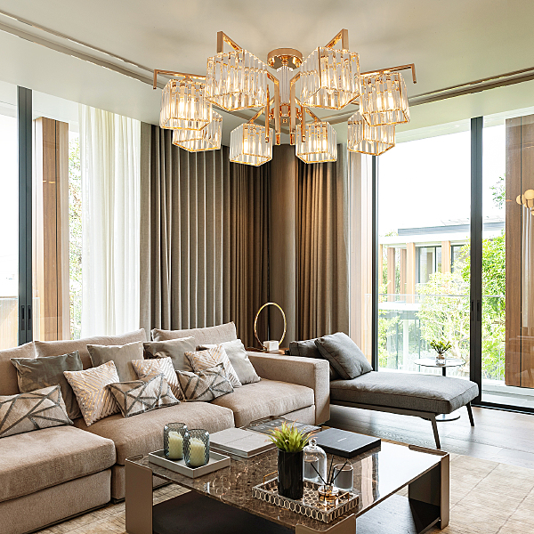 Потолочная люстра April 10126/8 золото/прозрачный хрусталь Strotskis Smart (10117/8)