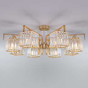 Потолочная люстра April 10126/8 золото/прозрачный хрусталь Strotskis Smart (10117/8)