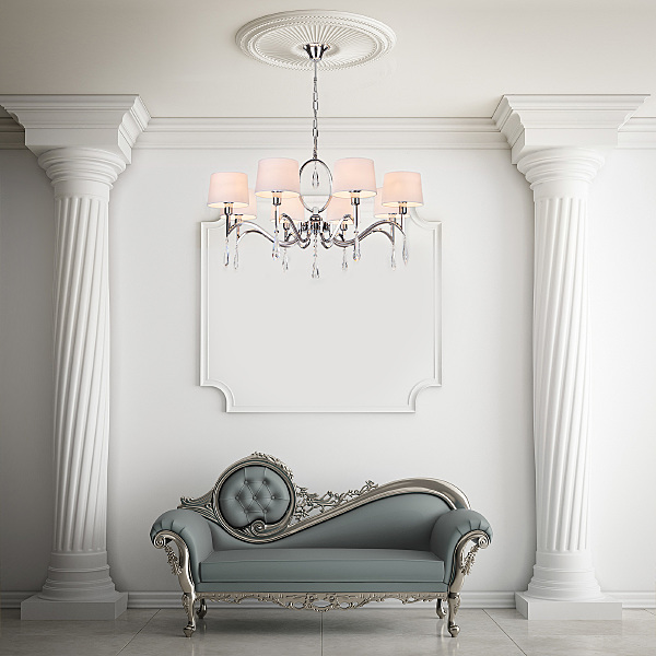 Подвесная люстра Madera 10127/8 хром/прозрачный хрусталь Strotskis Smart (10093/8)