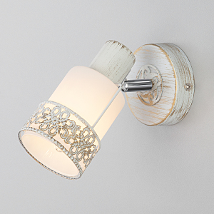 Светильник спот Silvia 20025/1 белый с золотом/ хром