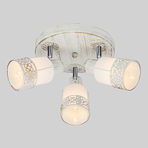 Светильник спот Silvia 20026/3 белый с золотом/хром