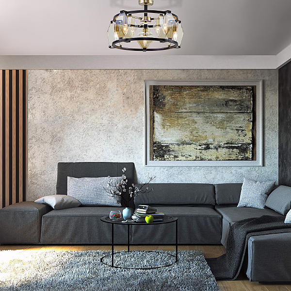 Потолочная люстра Aragon 60126/8 черный Smart (60116/8)