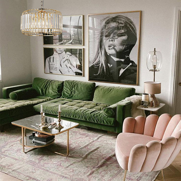 Подвесная люстра Viviana LH0047/5P-GD-CL