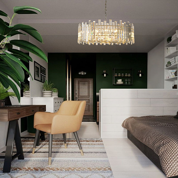 Подвесная люстра Laurina LH0049/12P-GD-CL