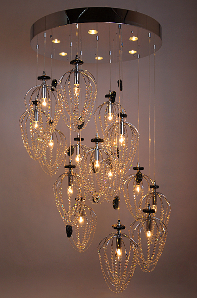 Светильник подвесной Paula PL.5301-(10+5)+6CH-cristall