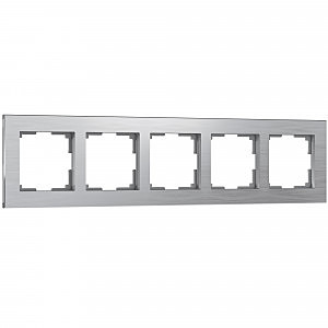 Рамка W0051706/ Рамка на 5 постов Aluminium (алюминий)
