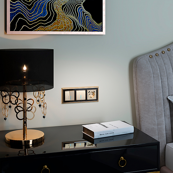 Накладка на механизм W1179510/ Накладка для розетки USB (шампань рифленый)