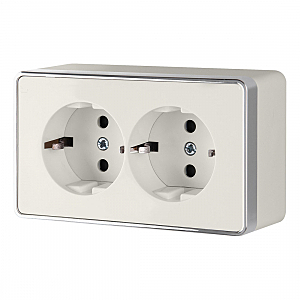 Розетка Werkel W5072103/ Розетка двойная с заземлением Gallant (слоновая кость)