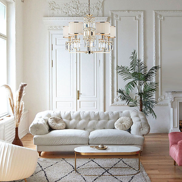 Подвесная люстра Zaffiro 10129/5 золото/прозрачный хрусталь Strotskis Smart (10099/5)