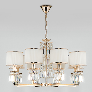 Подвесная люстра Zaffiro 10129/8 золото/прозрачный хрусталь Strotskis Smart (10099/8)