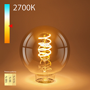 Светодиодная лампа Dimmable F Dimmable 5W 2700K E27 (G95 тонированный)(BLE2747)