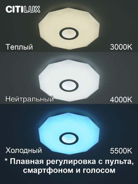 Светильник потолочный Диамант Смарт CL713A30G