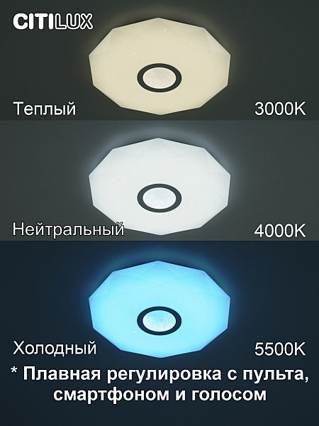 Светильник потолочный Диамант Смарт CL713A30G