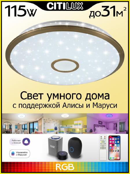 Светильник потолочный Старлайт Смарт CL703A103G