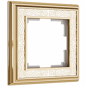 Рамка Werkel W0011429/ Рамка на 1 пост Palacio Gracia (золото/белый)