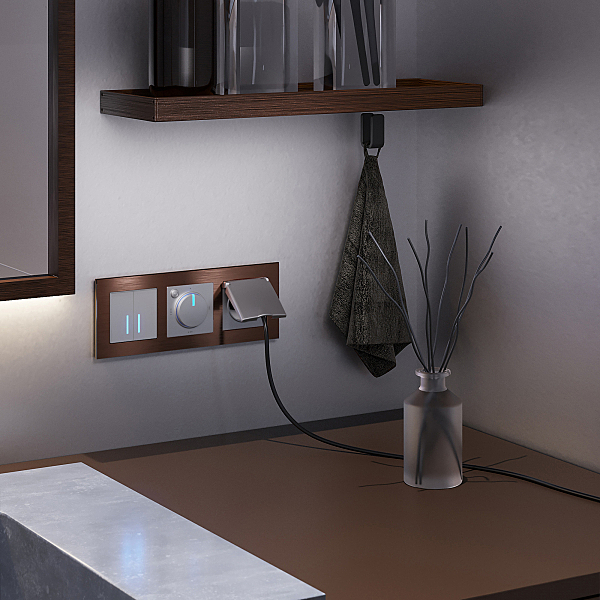 Рамка Werkel W0031714/ Рамка на 3 поста Aluminium (коричневый алюминий)