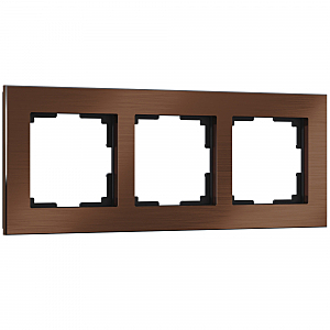 Рамка Werkel W0031714/ Рамка на 3 поста Aluminium (коричневый алюминий)
