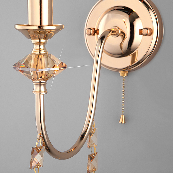 Настенное бра Telao 10120/1 золото/тонированный хрусталь Strotskis (10110/1)