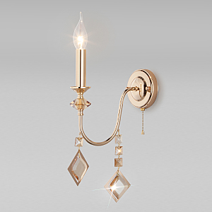 Настенное бра Telao 10120/1 золото/тонированный хрусталь Strotskis (10110/1)