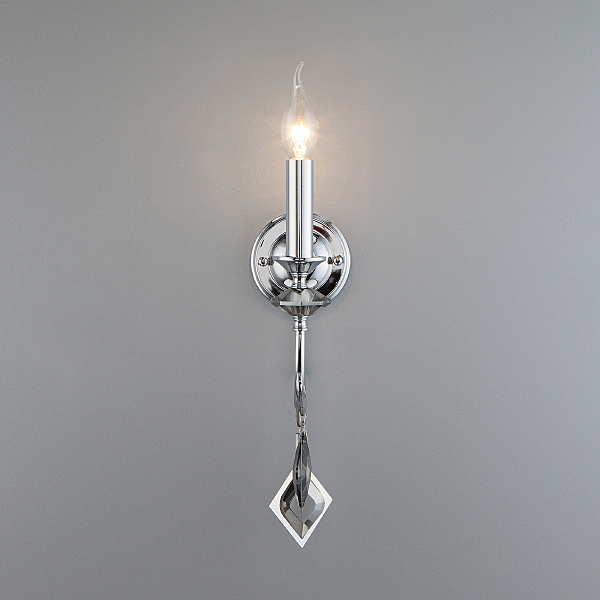 Настенное бра Telao 10120/1 хром/дымчатый хрусталь Strotskis (10110/1)