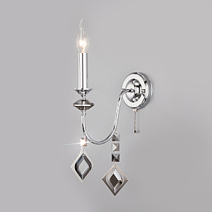 Настенное бра Telao 10120/1 хром/дымчатый хрусталь Strotskis (10110/1)