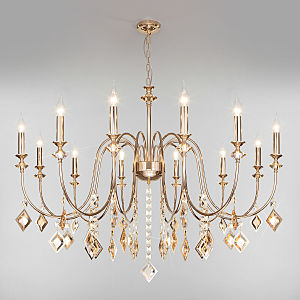 Подвесная люстра Telao 10120/12 золото/тонированный хрусталь Strotskis Smart (10110/12)