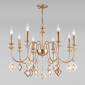 Подвесная люстра Telao 10120/8 золото/тонированный хрусталь Strotskis Smart (10110/8)