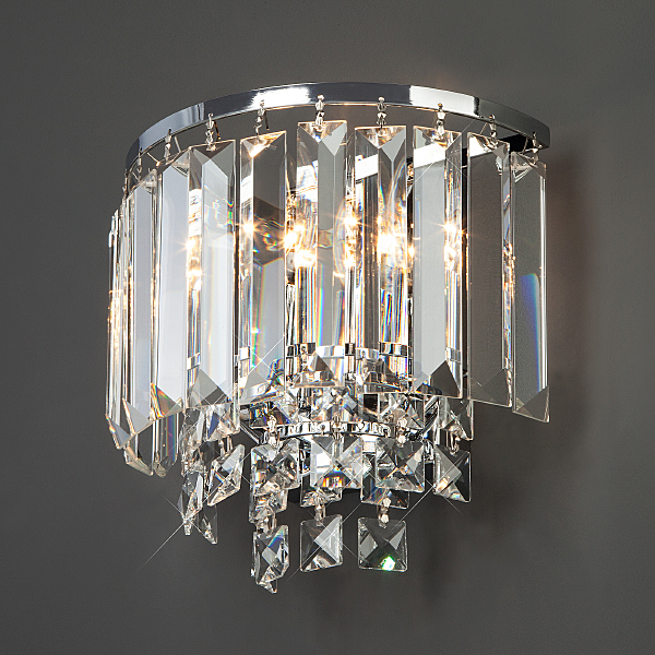 Настенное бра Torreta 10121/2 хром/прозрачный хрусталь Strotskis (10105/2)