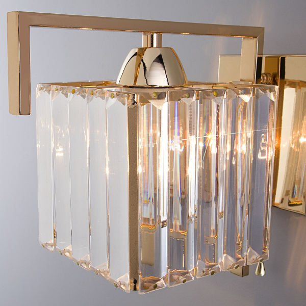 Настенное бра April 10126/1 золото/прозрачный хрусталь Strotskis (10117/1)