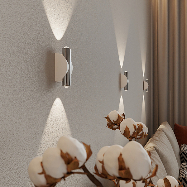Настенный светильник Steel Steel LED белый/сталь (40109/LED)