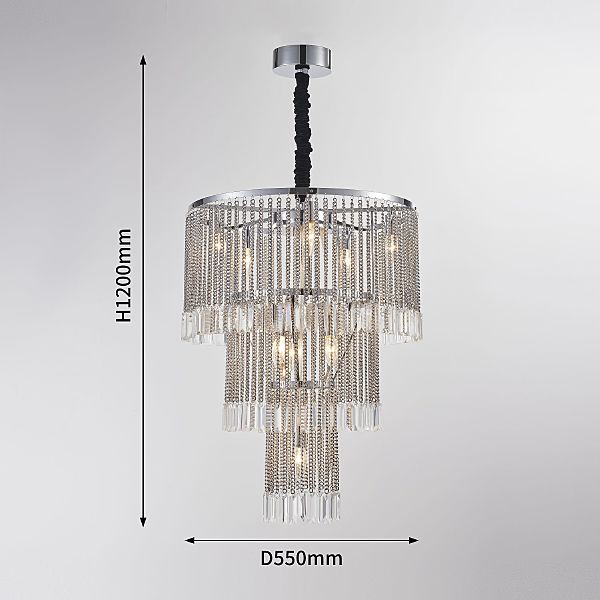 Люстра каскадная Ignis 2924-9P