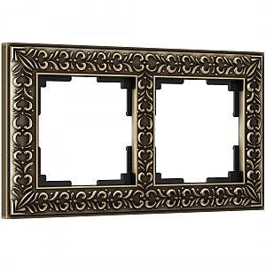 Рамка W0021512/ Рамка на 2 поста Antik (бронза)