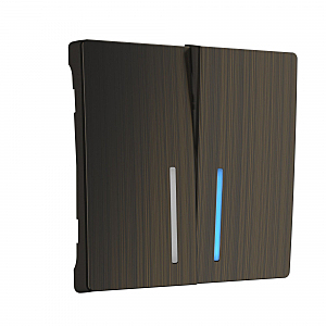 Накладка на механизм W1129112/ Набор клавиш для выключателя двухклавишного с подсветкой (бронзовый)