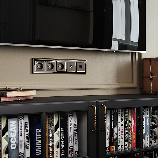 Накладка на механизм W1193012/ Накладка для TV розетки оконечной (бронзовый)