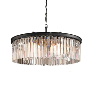 Подвесная люстра 1920s Odeon KR0387P-10B black/clear