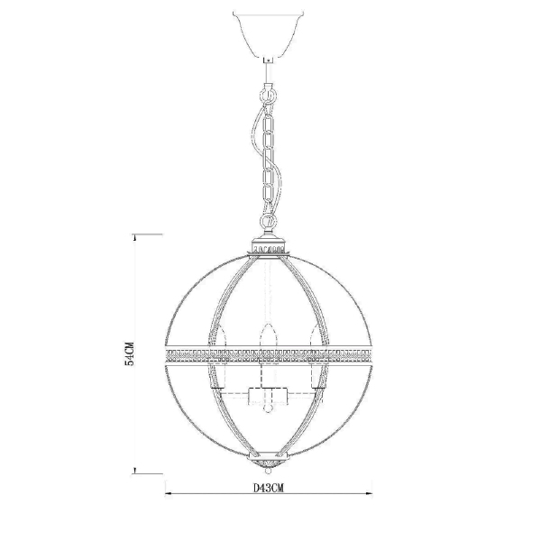 Подвесная люстра Residential KM0115P-4M nickel