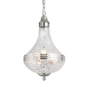 Подвесная люстра French Empire Glass KG0544P-4 nickel