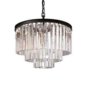 Подвесная люстра 1920s Odeon KR0387P-6 black/clear