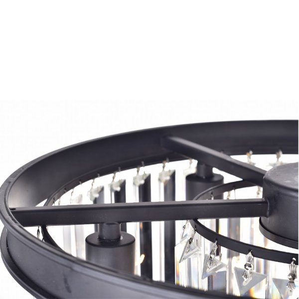 Подвесная люстра 1920s Odeon KR0387P-6 black/clear