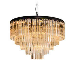 Подвесная люстра 1920s Odeon KR0387P-10A black/amber