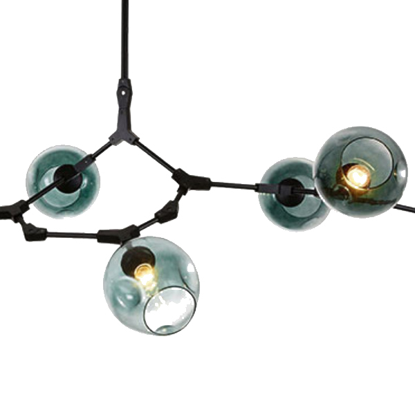 Люстра на штанге Bubble 7058/7B black/smoky