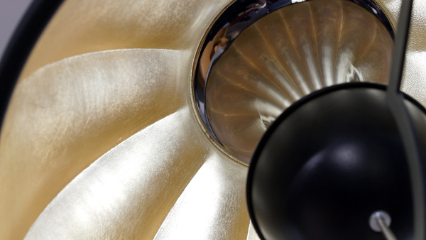 Торшер Studio 7095F black/gold